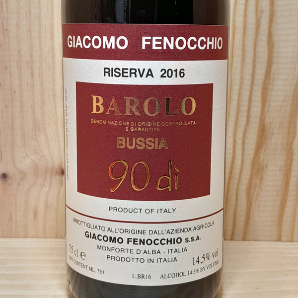 Giacomo Fenocchio Barolo Riserva Bussia 90di 2016