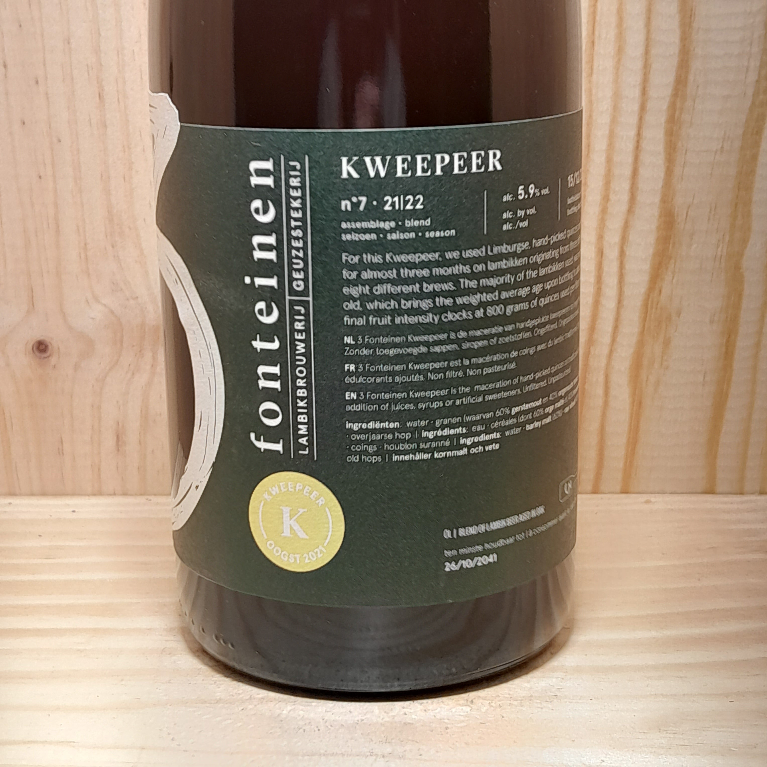 3 Fonteinen Kweeper 2122 75cl - Blackrock Cellar